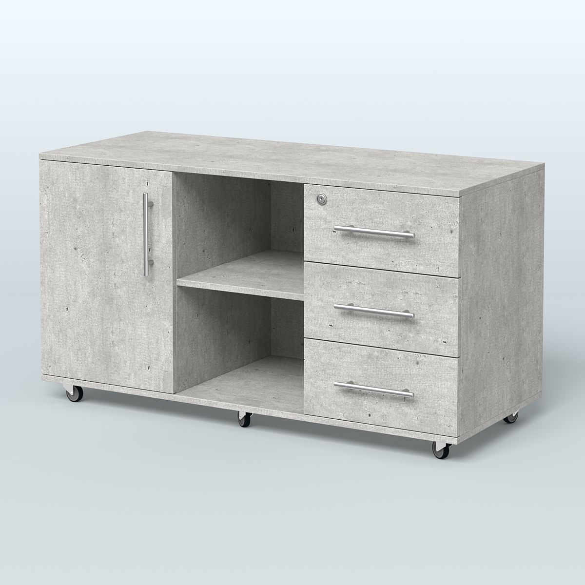 Приставка подкатная Лонди, цвет дуб шамони светлый Метрополитан Грей