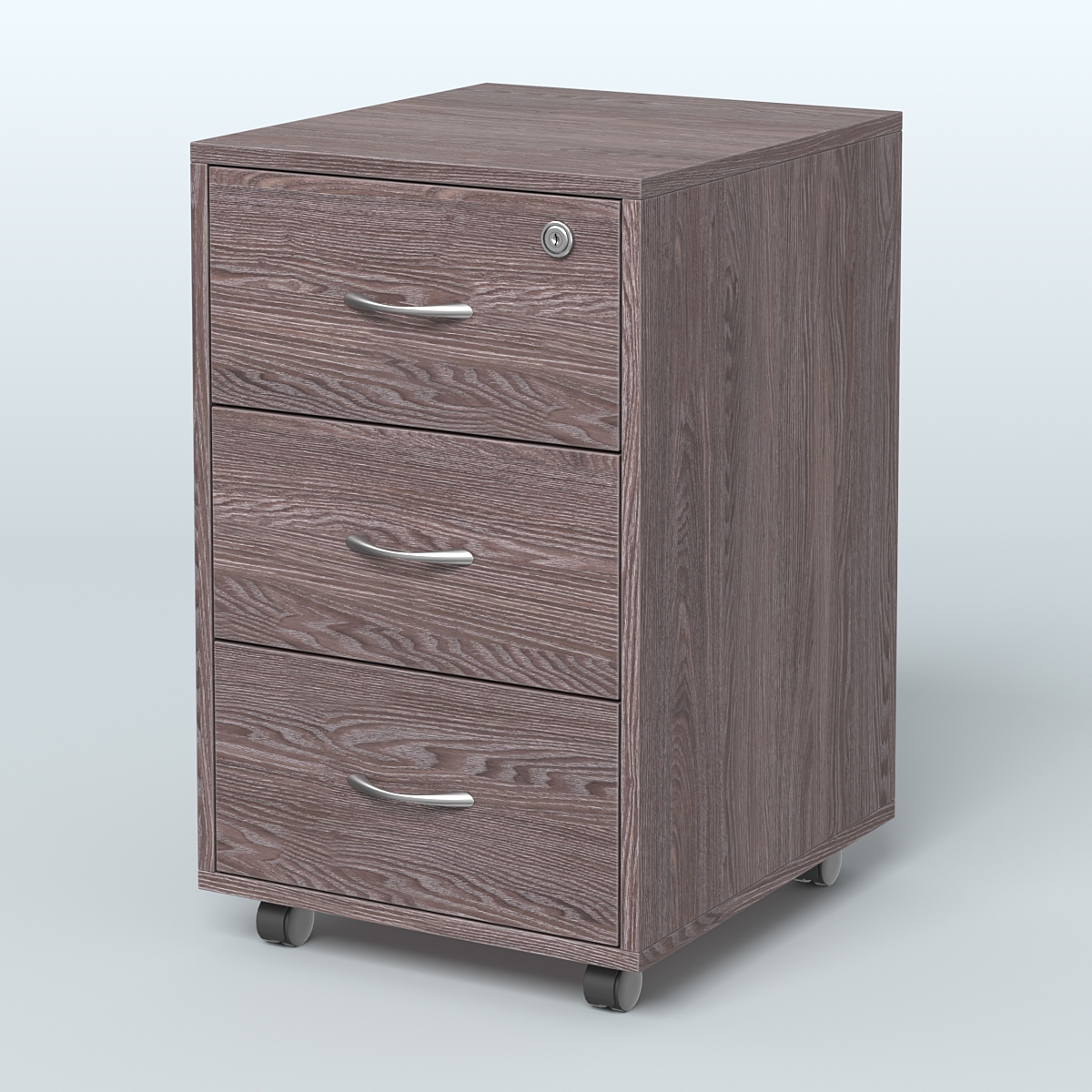 Тумба подкатная Грация Ясень Анкор темный