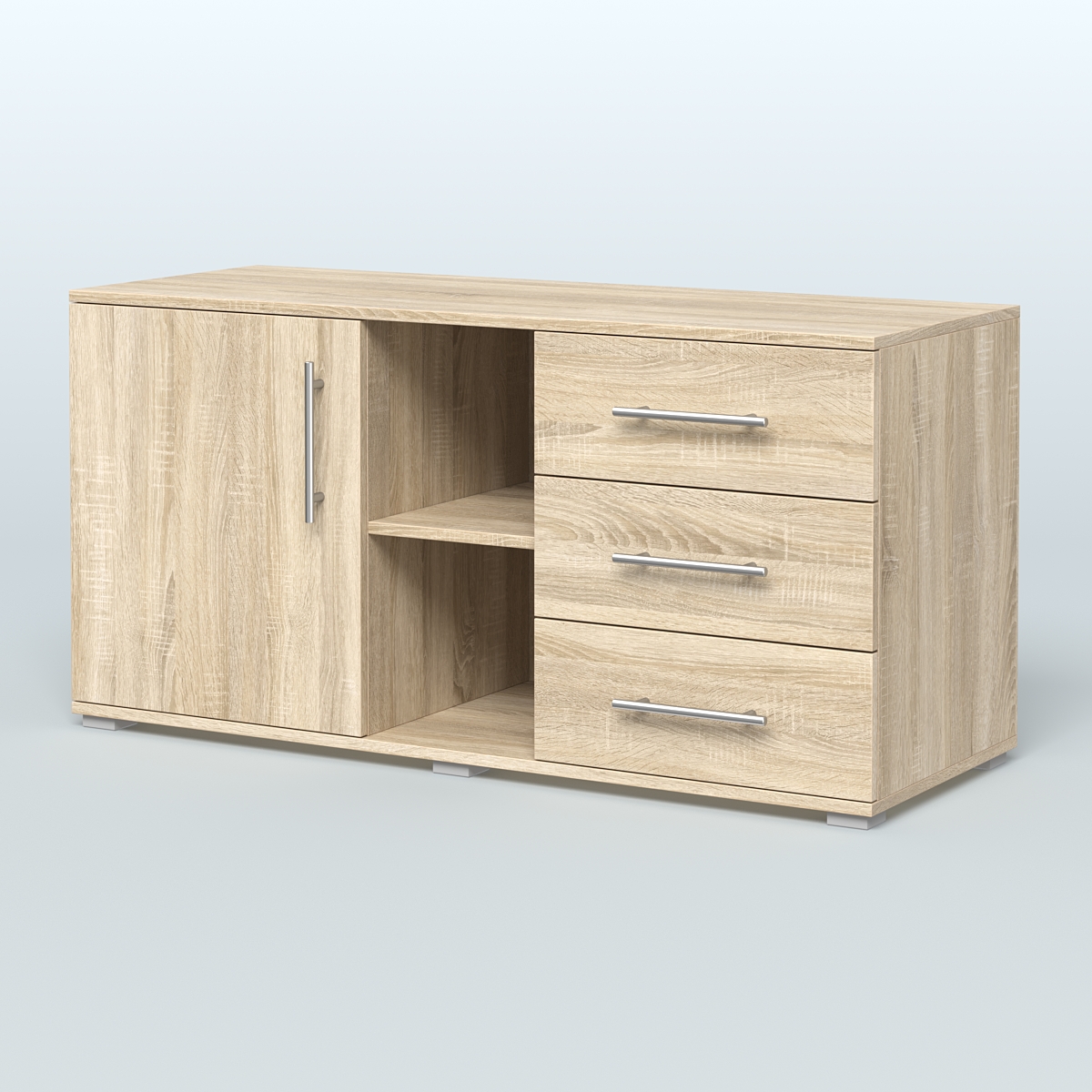 Тумба сервисная Фламинго, цвет антрацит + акация Дуб Сонома