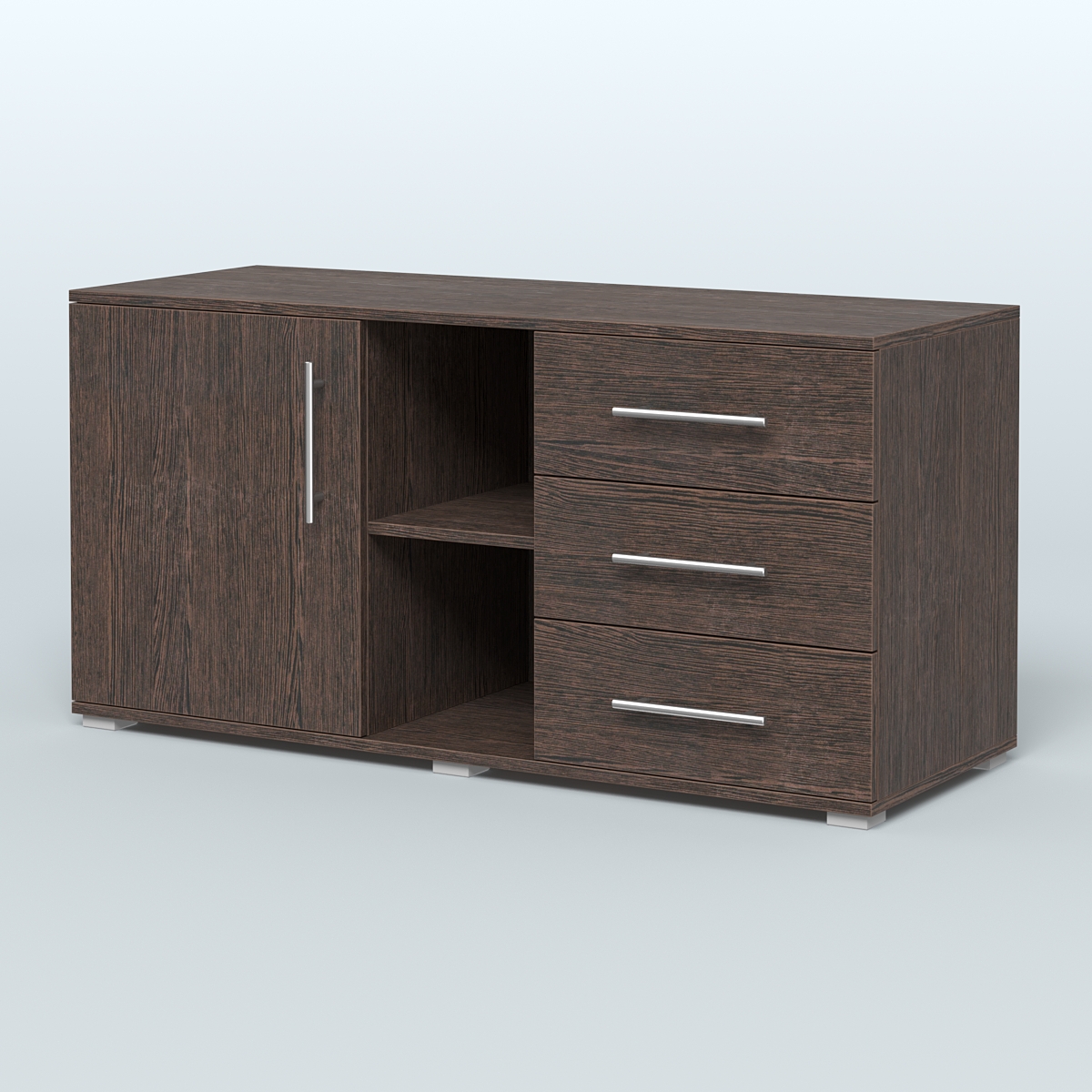 Тумба сервисная Фламинго, цвет антрацит + акация Дуб Венге