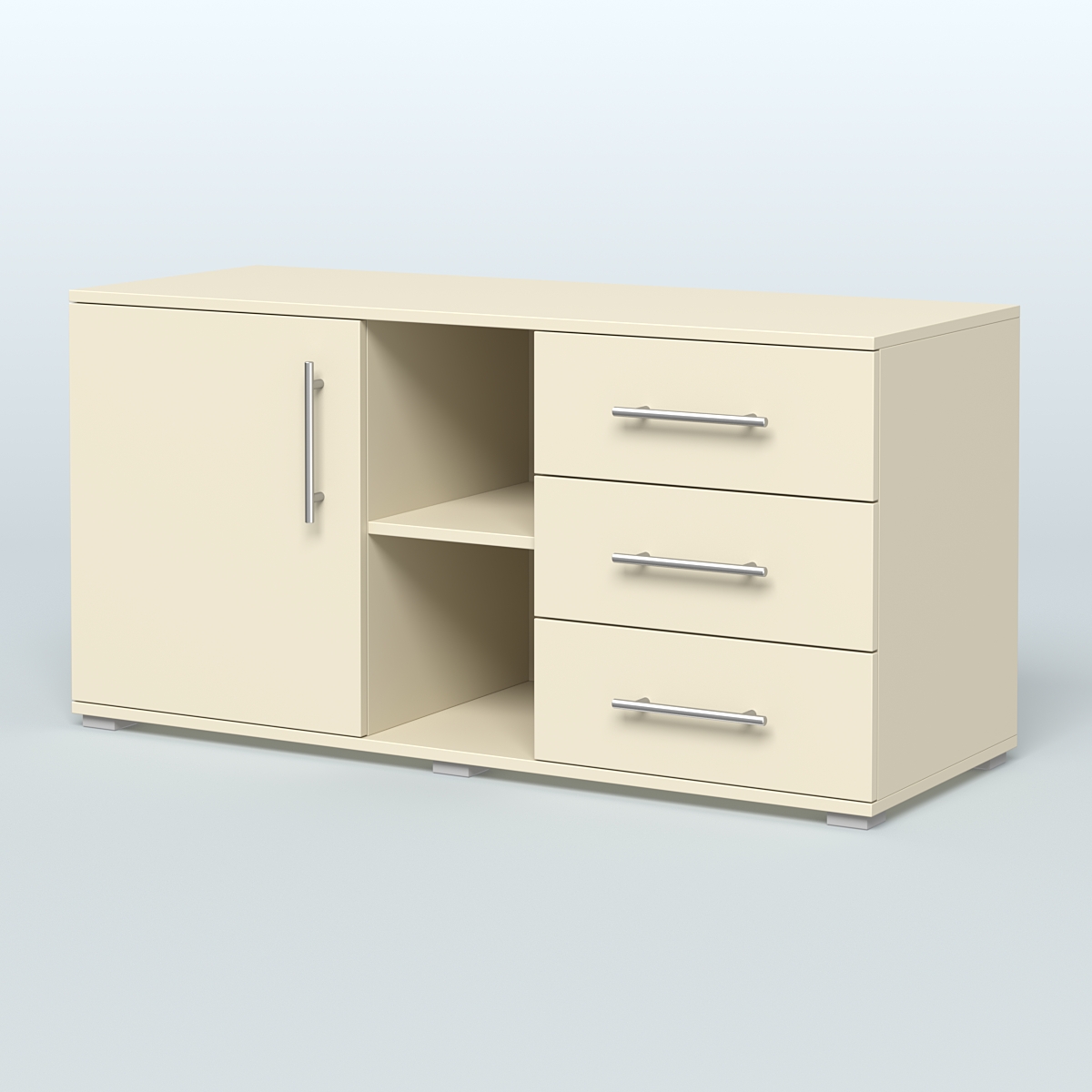 Тумба сервисная Фламинго, цвет антрацит + акация Крем Вайс