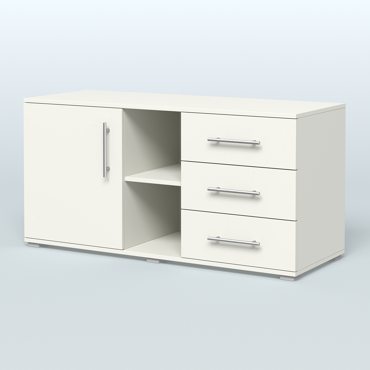 Тумба сервисная Фламинго, цвет антрацит + акация Белый