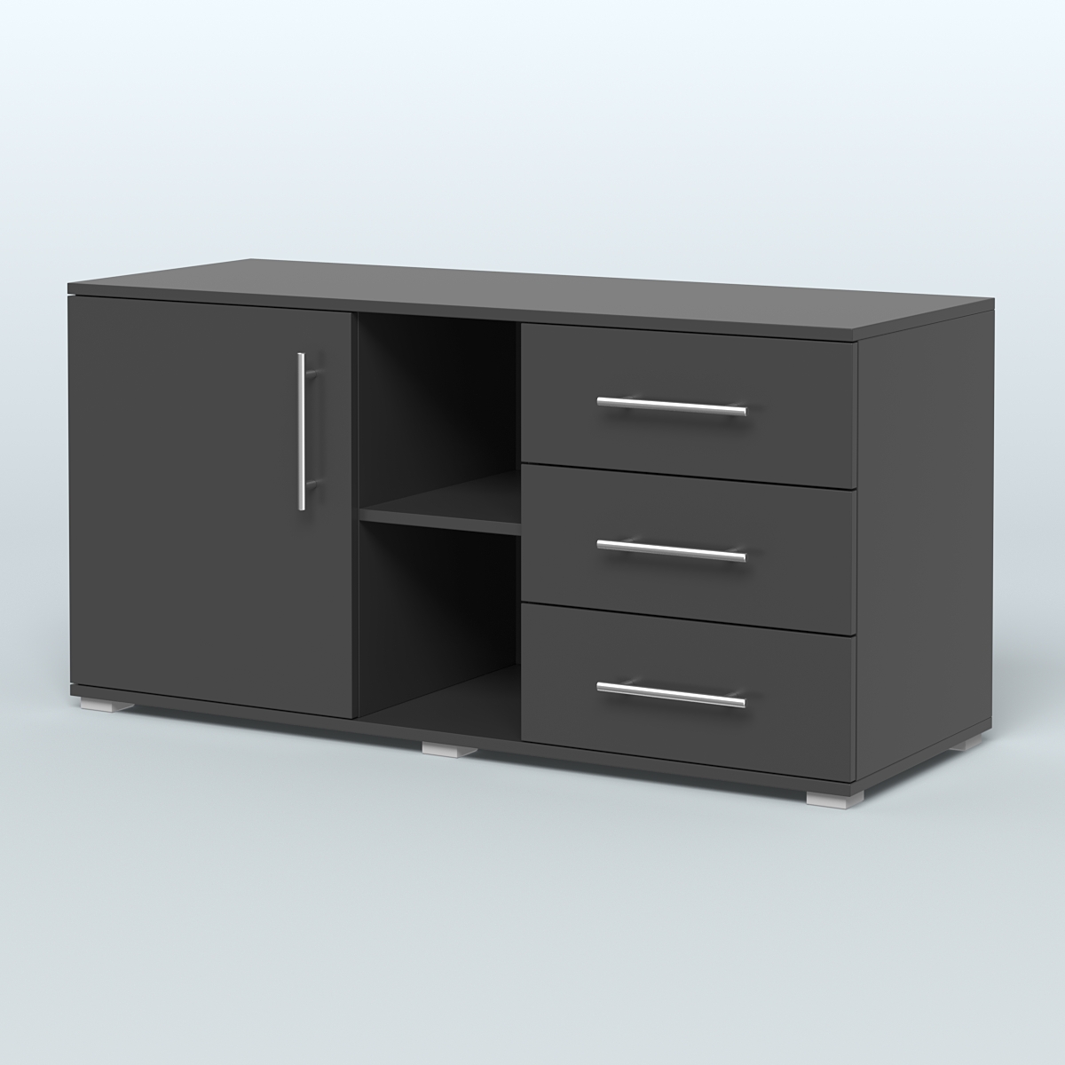 Тумба сервисная Фламинго, цвет антрацит + акация Черный