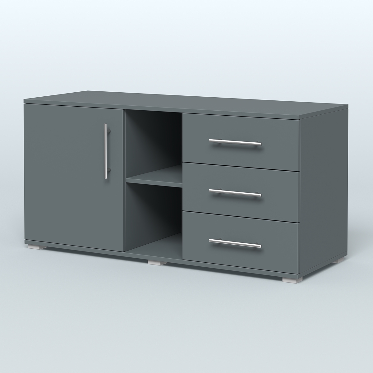 Тумба сервисная Фламинго, цвет антрацит + акация Темно-Серый