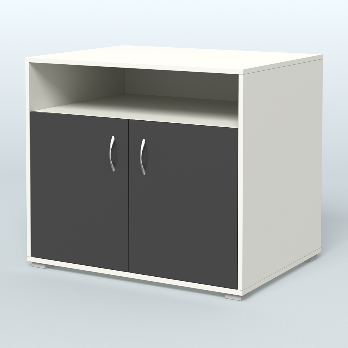 Тумба под оргтехнику Стандарт Белый и Черный
