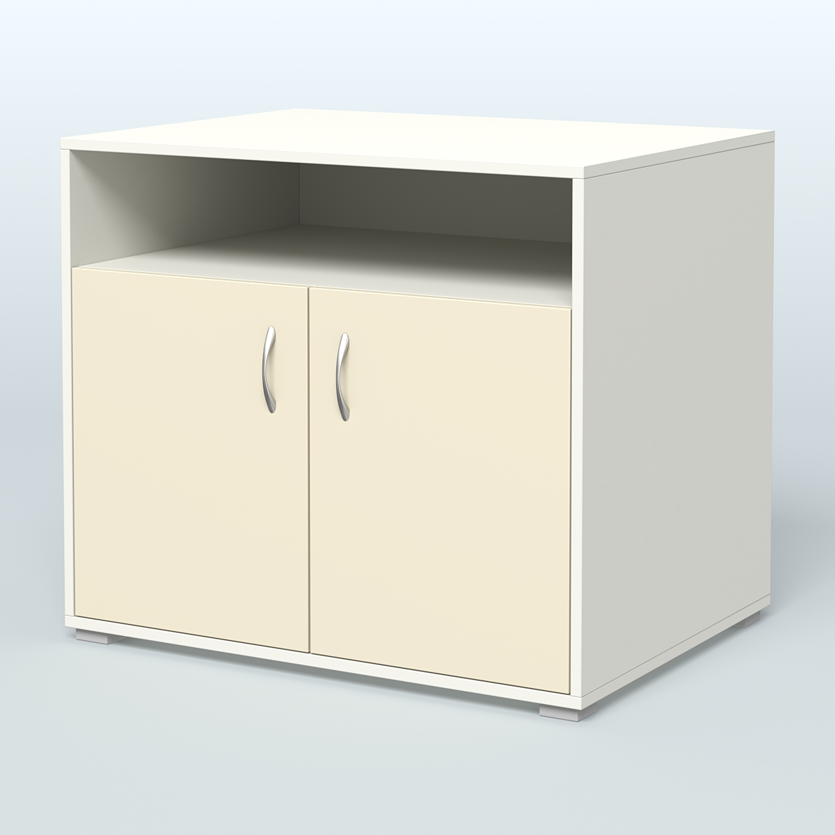 Тумба под оргтехнику Стандарт Белый + Крем Вайс
