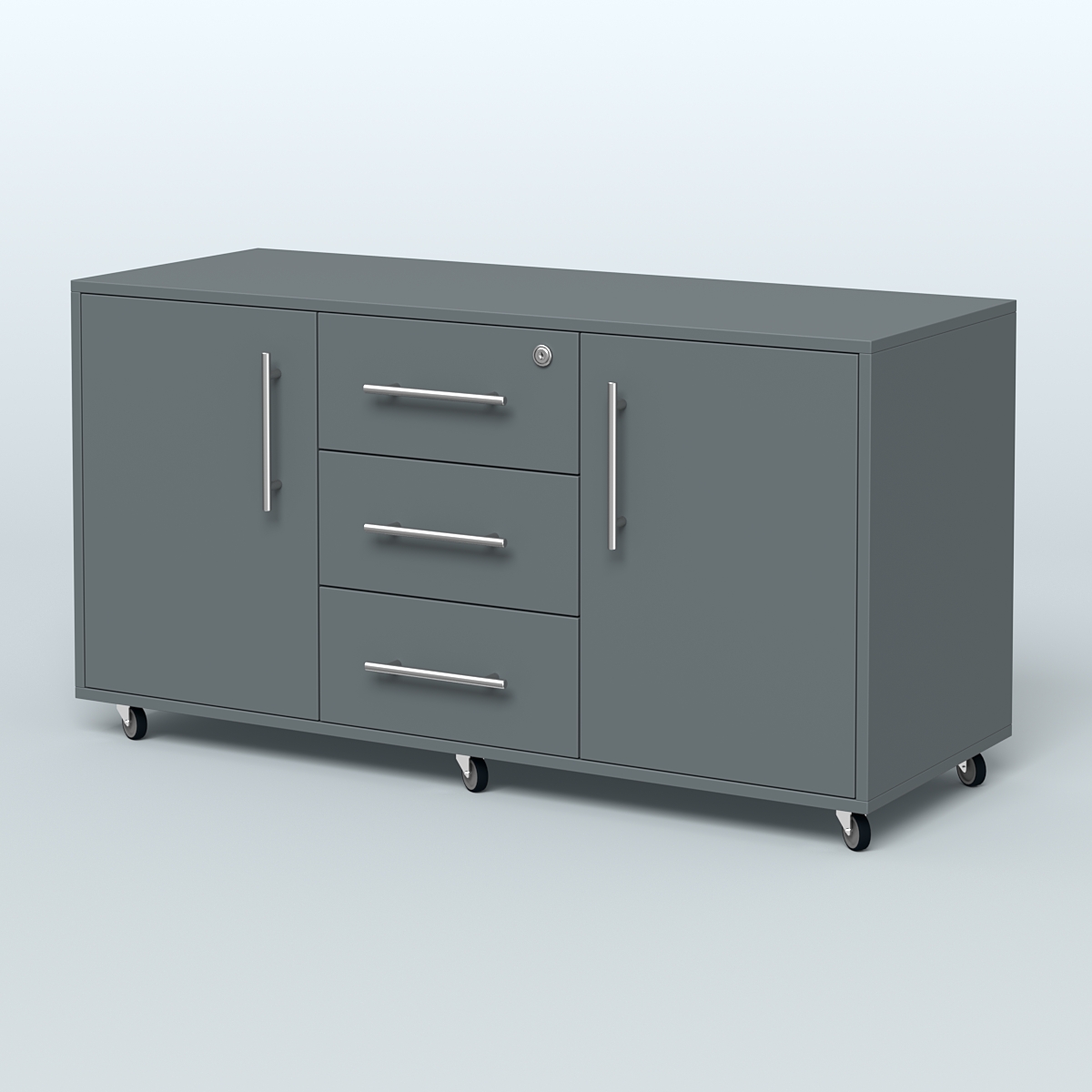 Тумба приставная Брента, цвет белый Темно-Серый