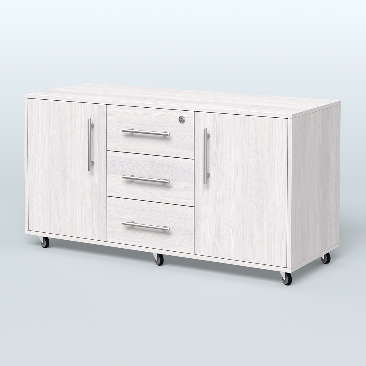 Тумба приставная Брента, цвет белый Ясень Анкор светлый