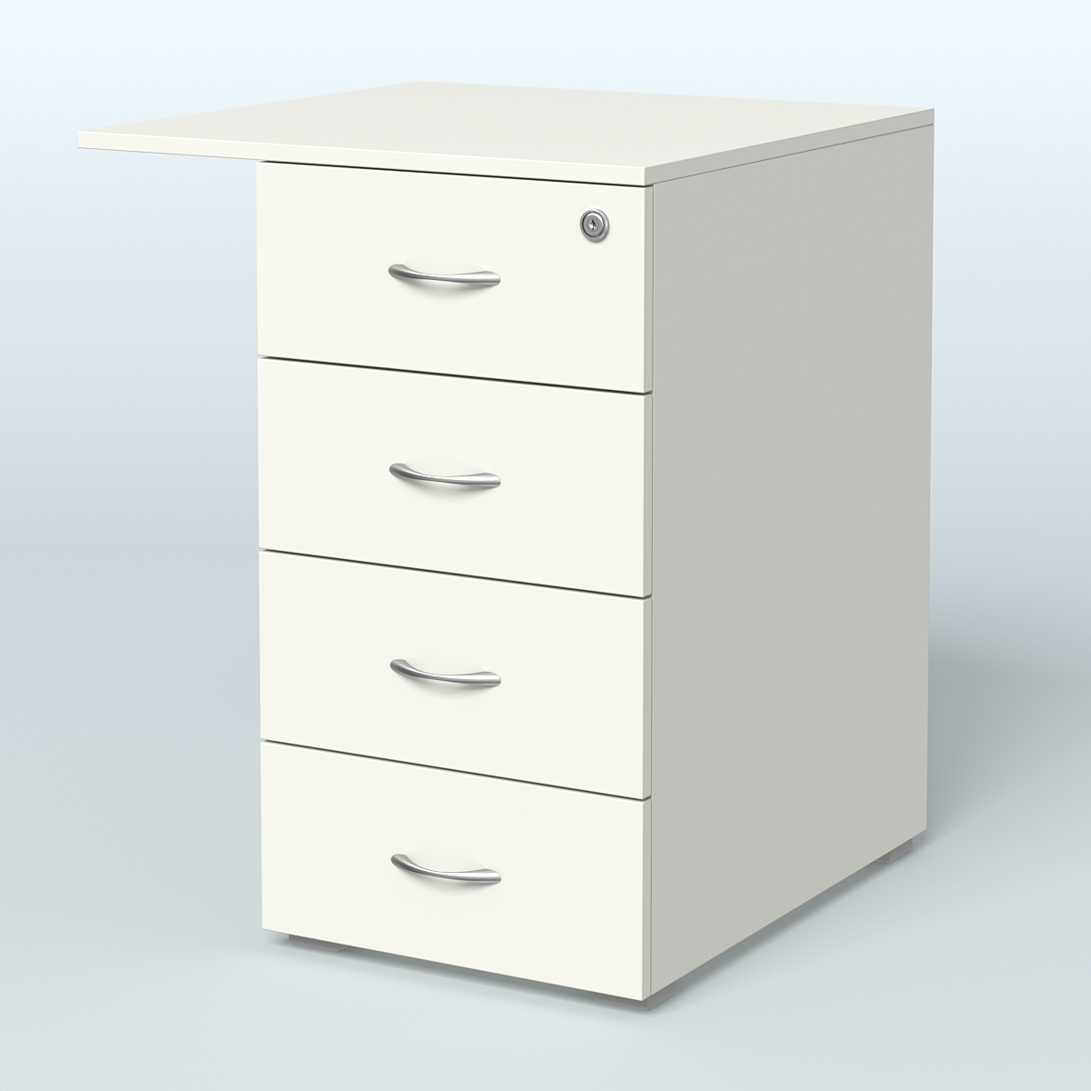 Брифинг-приставка с тумбой Прайм Белый