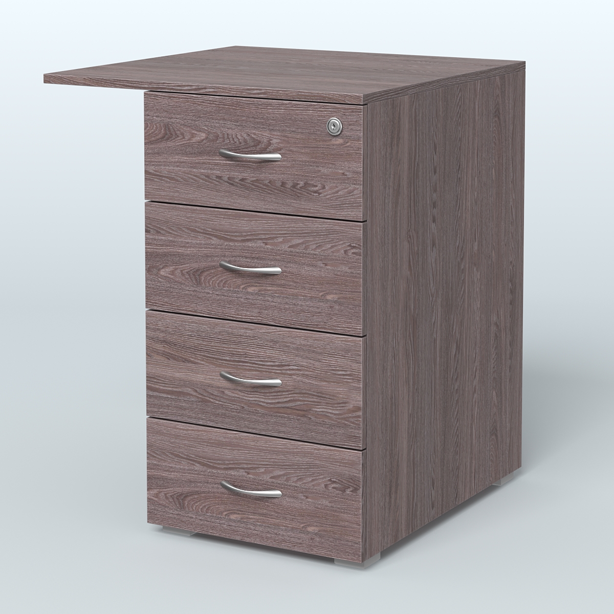 Брифинг-приставка с тумбой Прайм Ясень Анкор темный