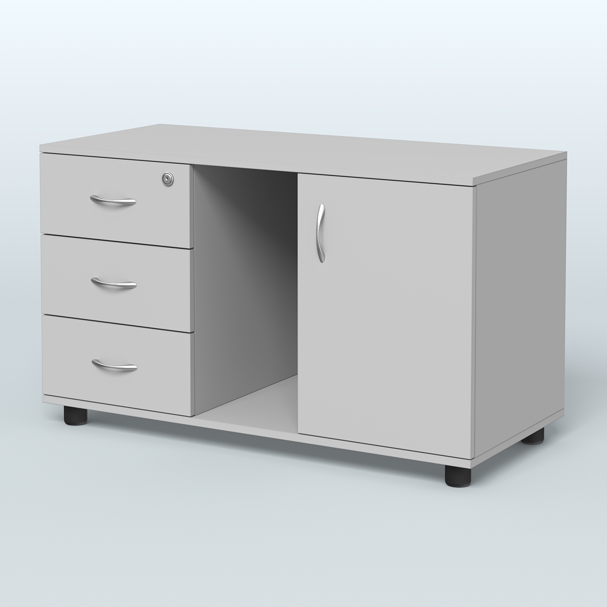 Тумба сервисная левая (на опорах) Камелот Серый