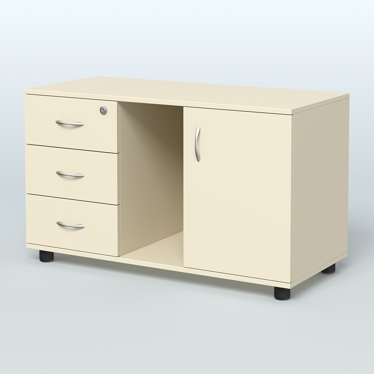 Тумба сервисная левая (на опорах) Камелот Крем Вайс