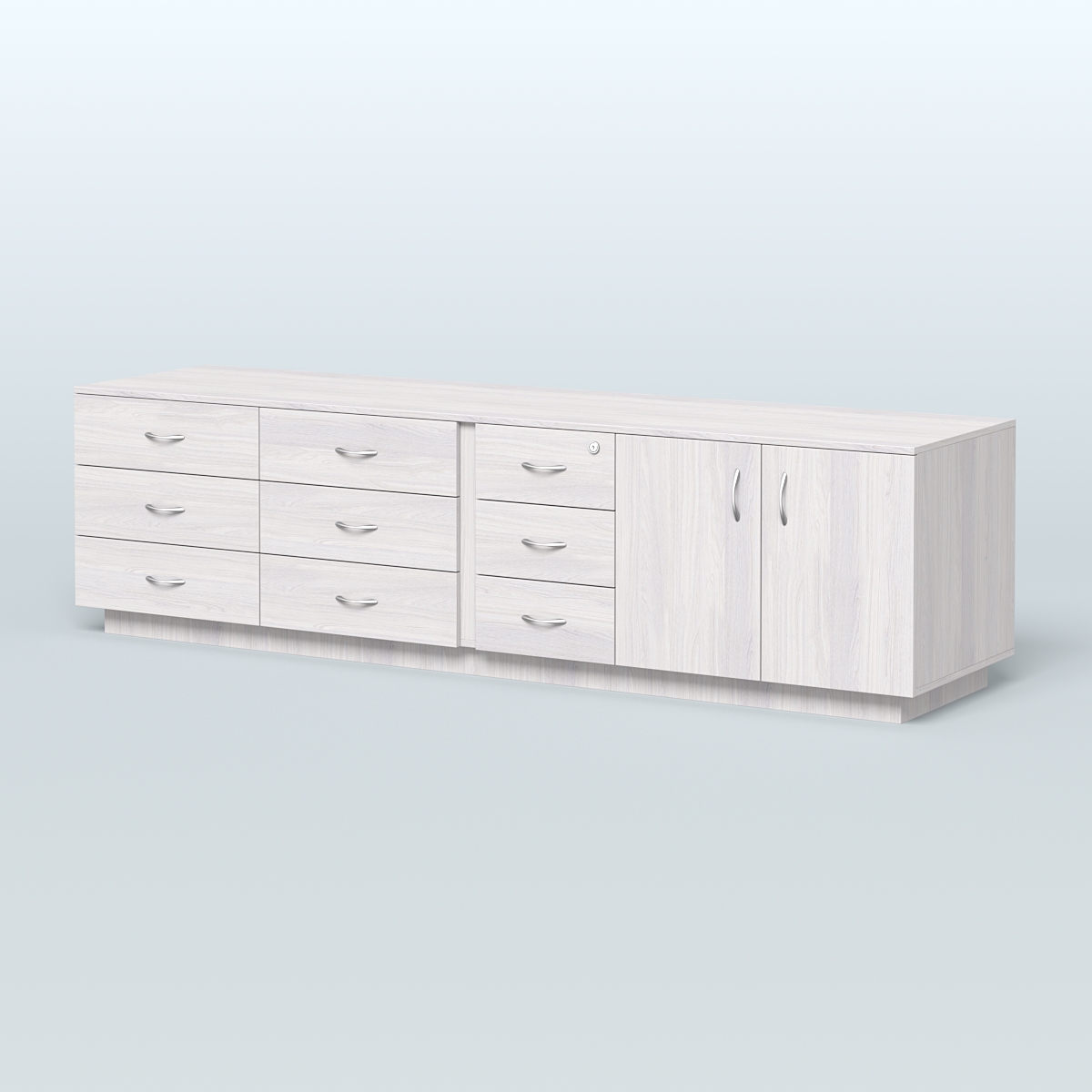 Тумба Феникс опорная приставная левая Ясень Анкор светлый