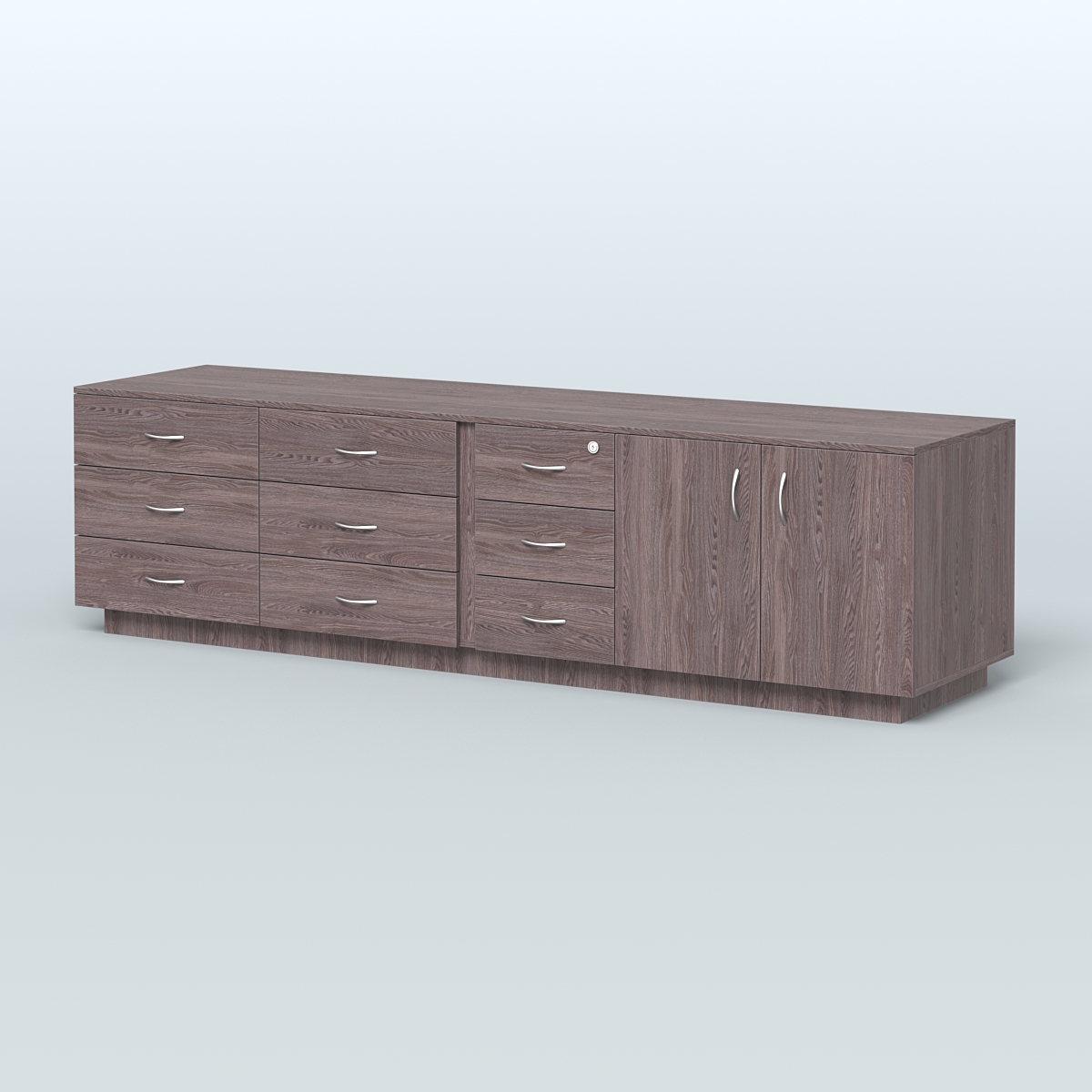 Тумба Феникс опорная приставная левая Ясень Анкор темный