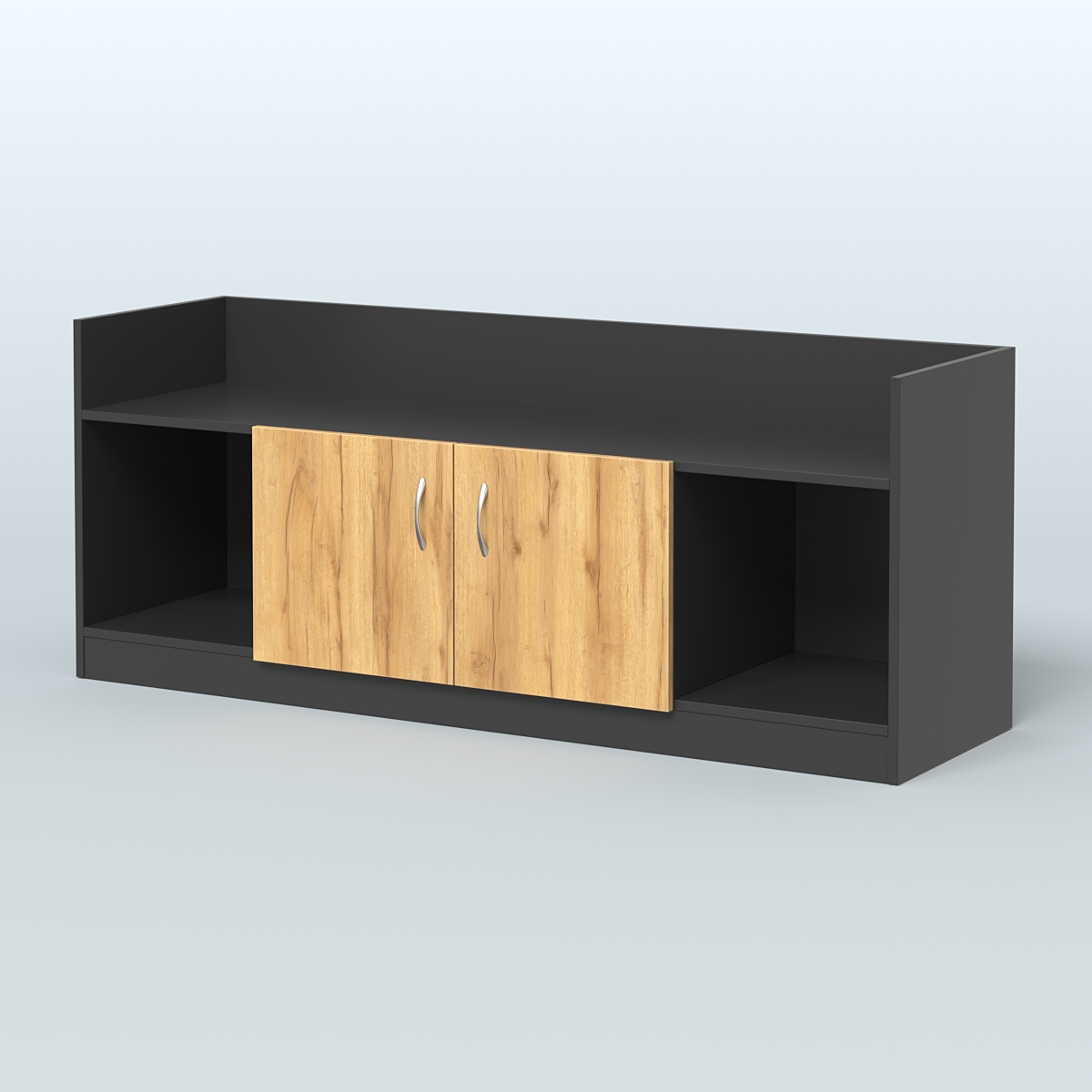 Тумба Виенсо Черный и Дуб Золотистый U1148