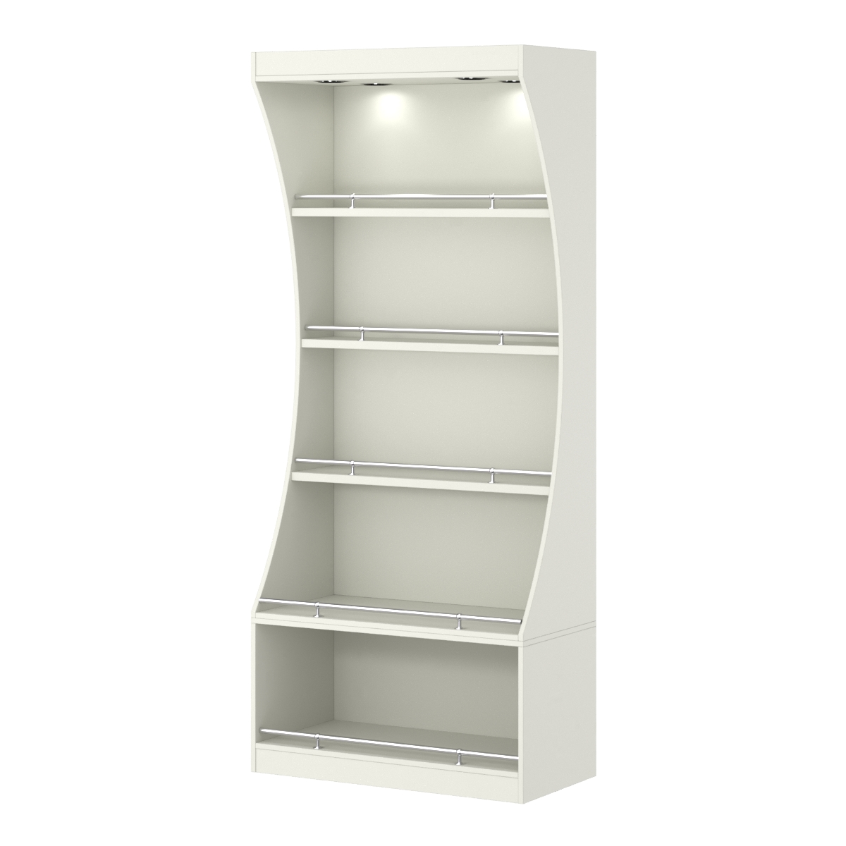 Стеллаж Гарант №1-1-900-О с ограничителями Белый