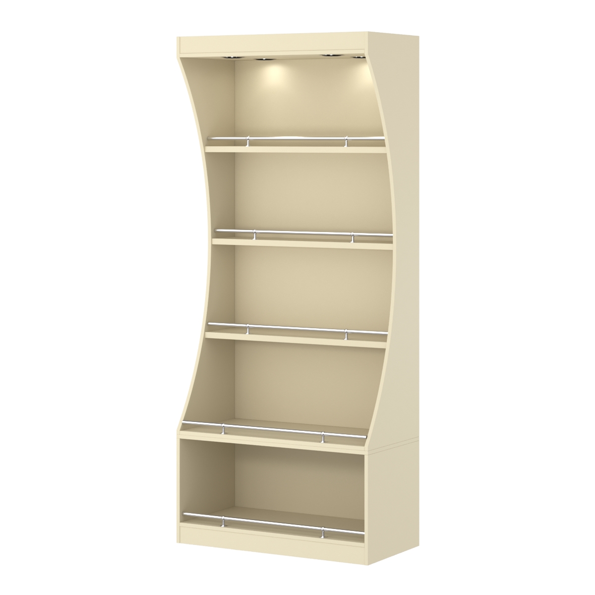 Стеллаж Гарант №1-1-900-О с ограничителями Крем Вайс