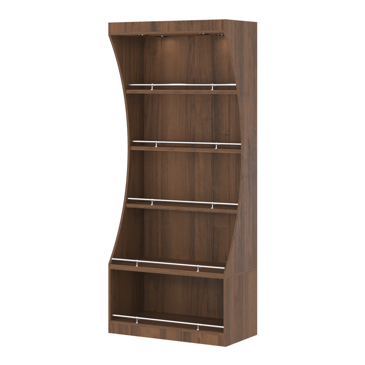 Стеллаж Гарант №1-1-900-О с ограничителями Орех