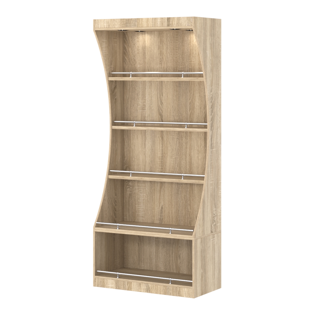 Стеллаж Гарант №1-1-900-О с ограничителями Дуб Сонома