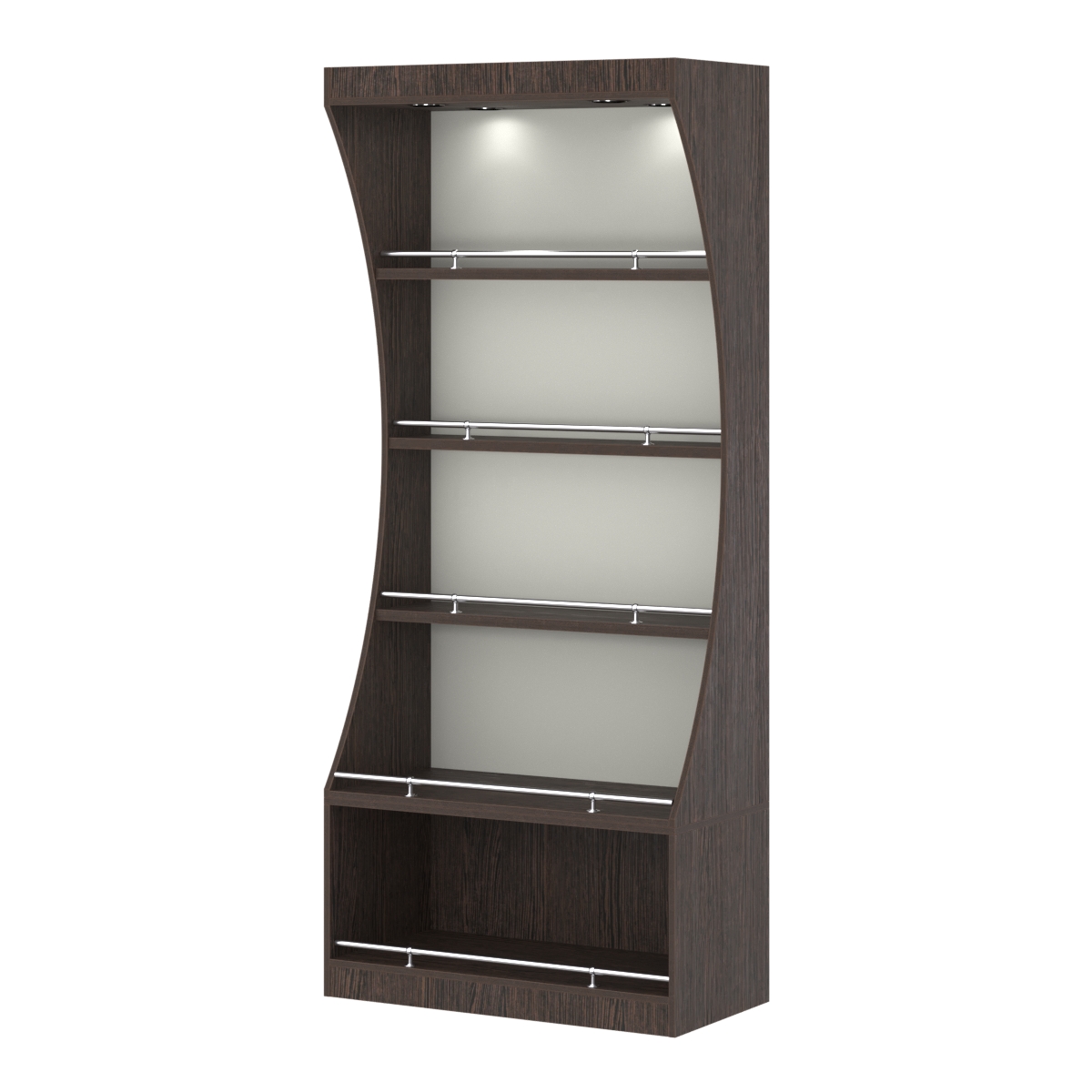 Стеллаж Гарант №1-1-900-О с ограничителями Дуб Венге + Белый