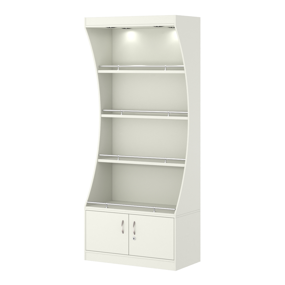 Стеллаж Гарант №1-2-900-О с ограничителями Белый