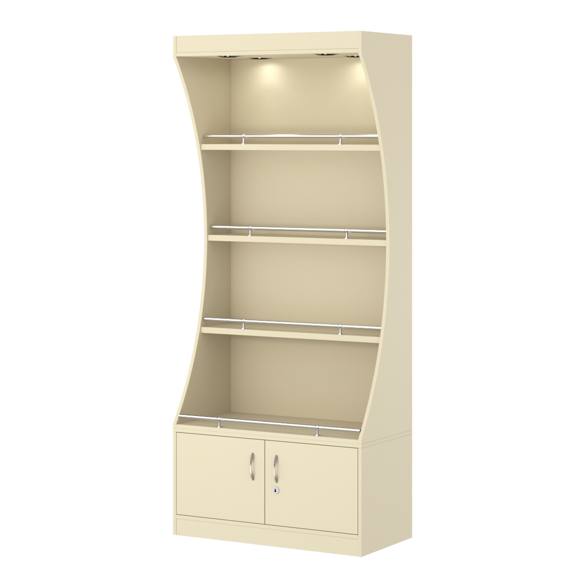 Стеллаж Гарант №1-2-900-О с ограничителями Крем Вайс