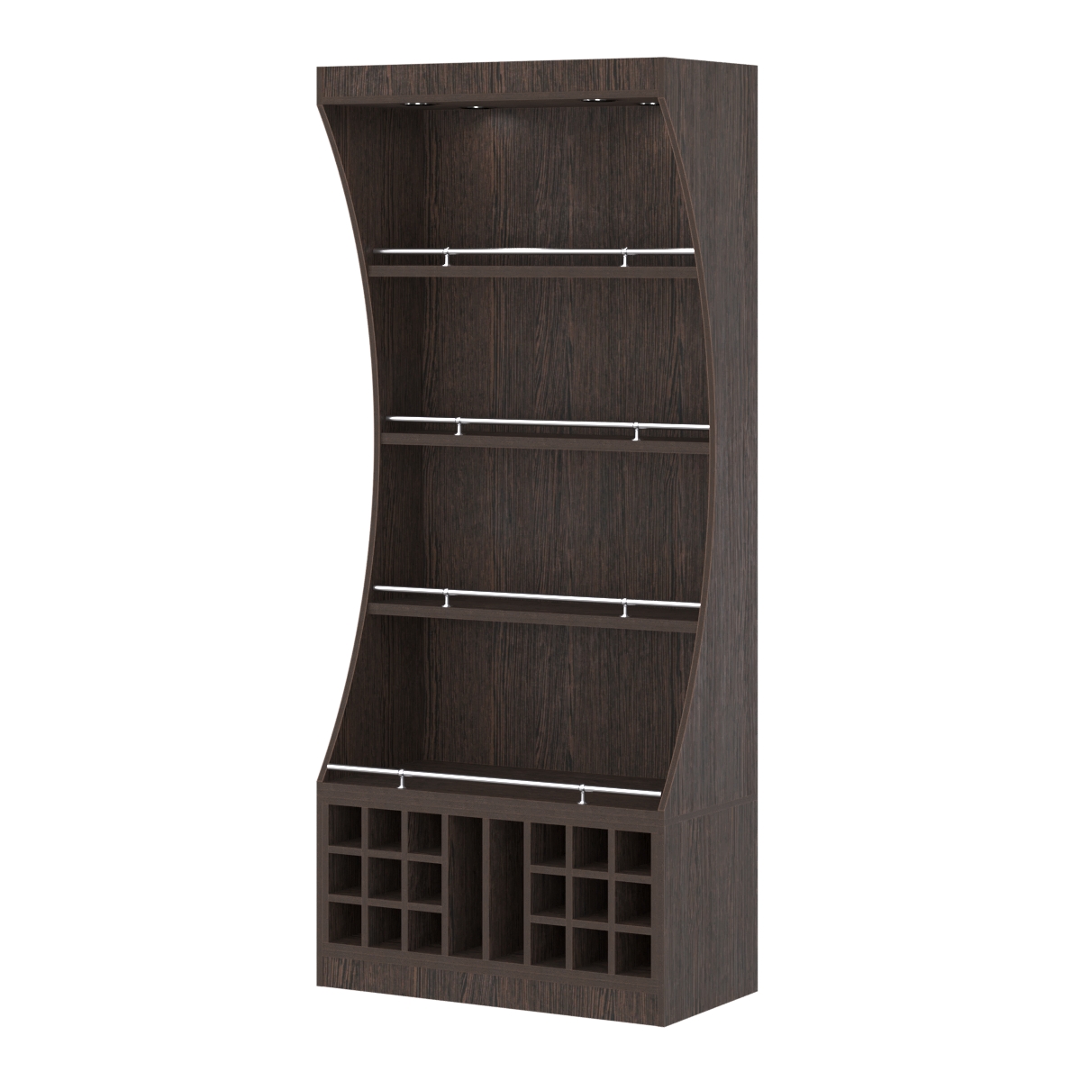 Стеллаж Гарант №1-5-900-О с ограничителями Дуб Венге