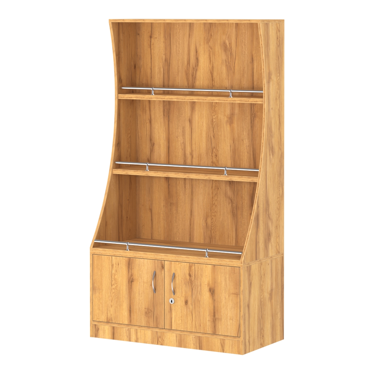 Стеллаж Гарант низкий №2-2-900-О с ограничителями Дуб Золотистый