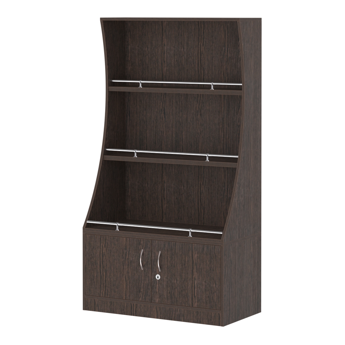 Стеллаж Гарант низкий №2-2-900-О с ограничителями Дуб Венге