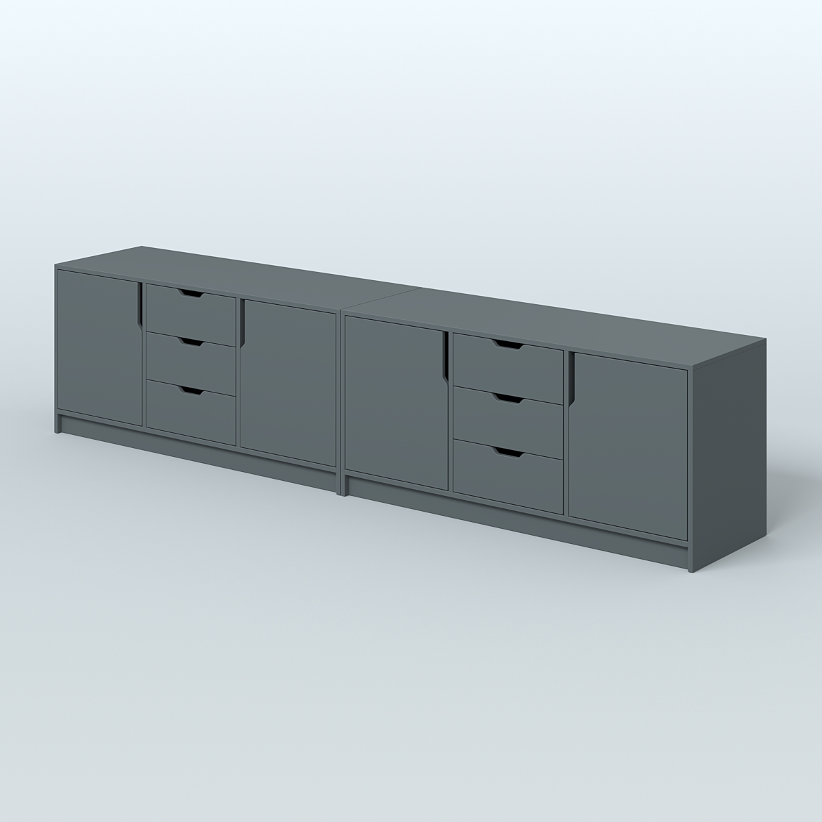 Тумба Модесто, комплект Темно-Серый