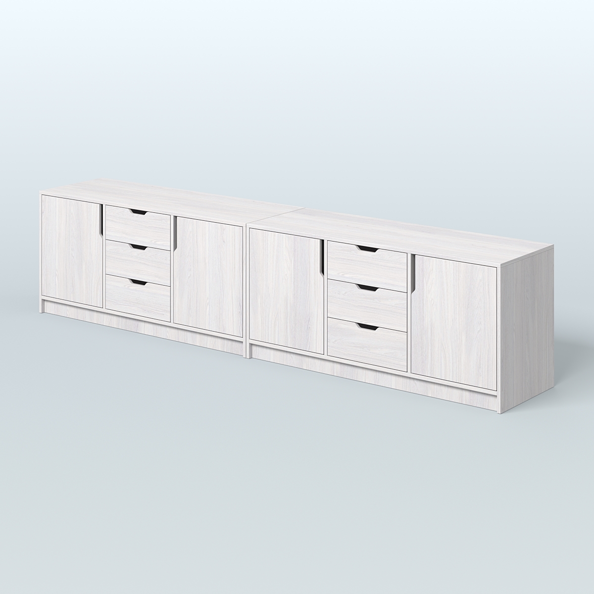 Тумба Модесто, комплект Ясень Анкор светлый