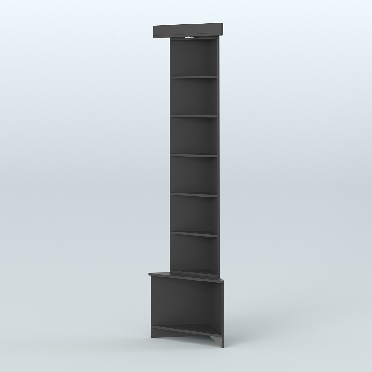 Витрина открытая для чая и кофе угловая №3 (внешний угол) Черный