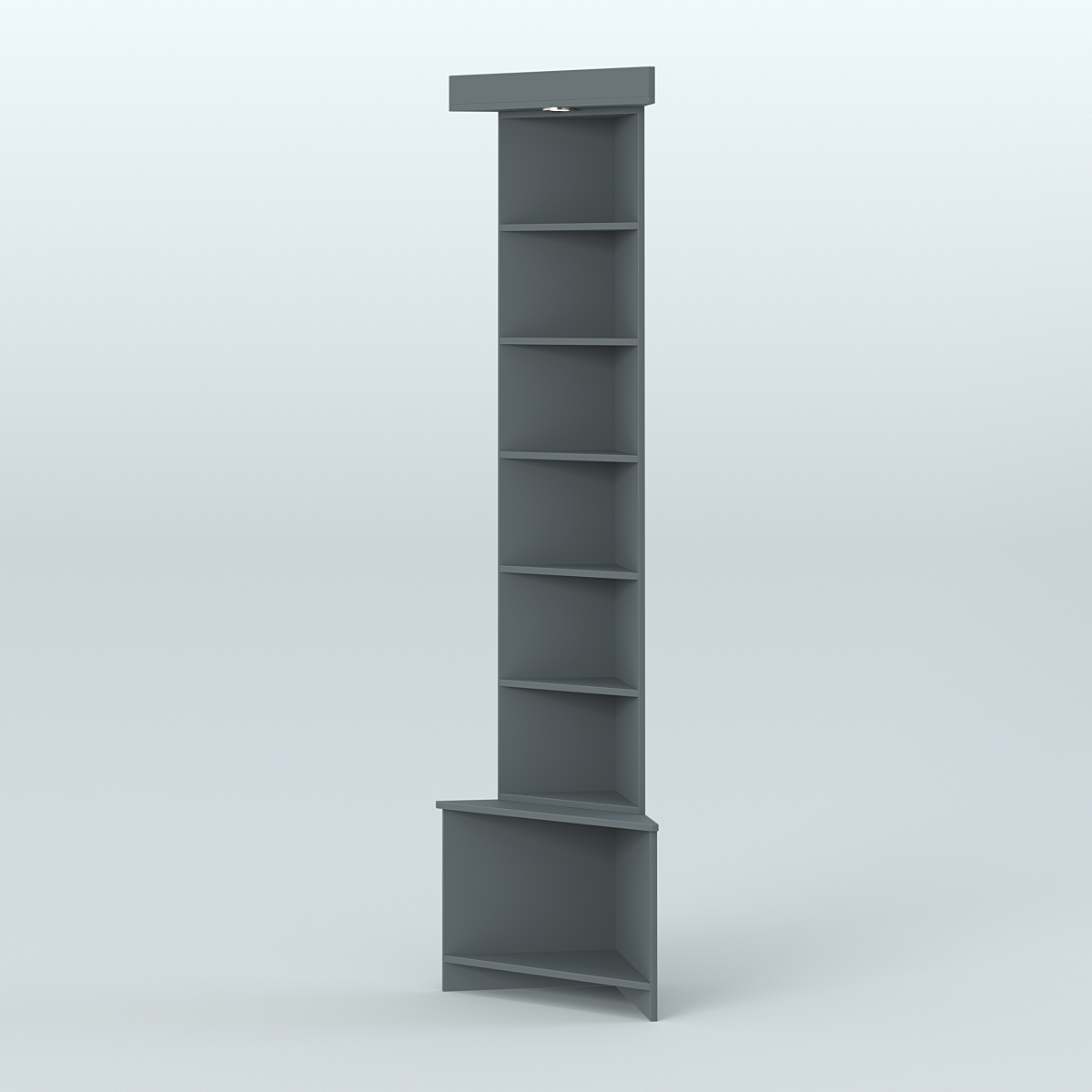 Витрина открытая для чая и кофе угловая №3 (внешний угол) Темно-Серый