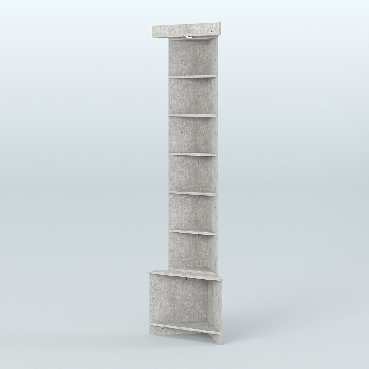 Витрина открытая для чая и кофе угловая №3 (внешний угол) Метрополитан Грей