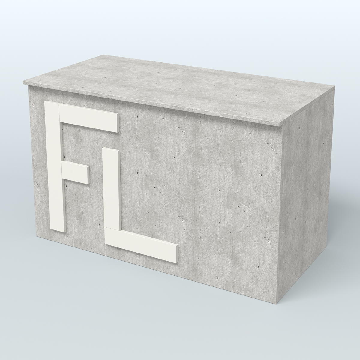 Ресепшн-стол "Фаберлинк"  Метрополитан Грей + Белый