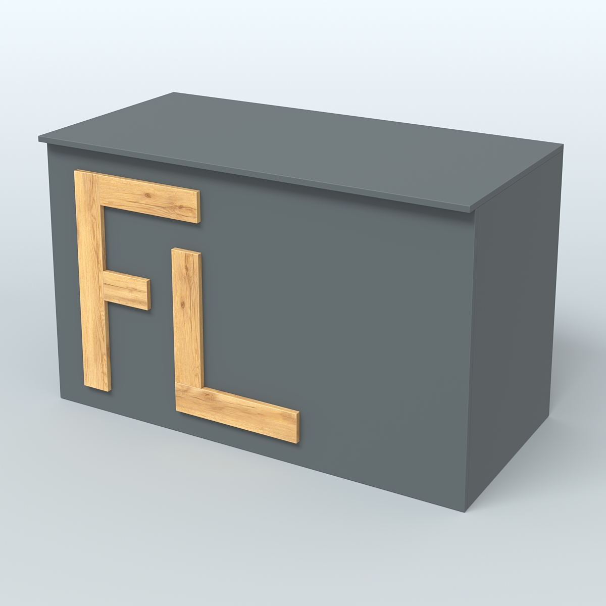 Ресепшн-стол "Фаберлинк"  Темно-Серый  + Дуб Золотистый