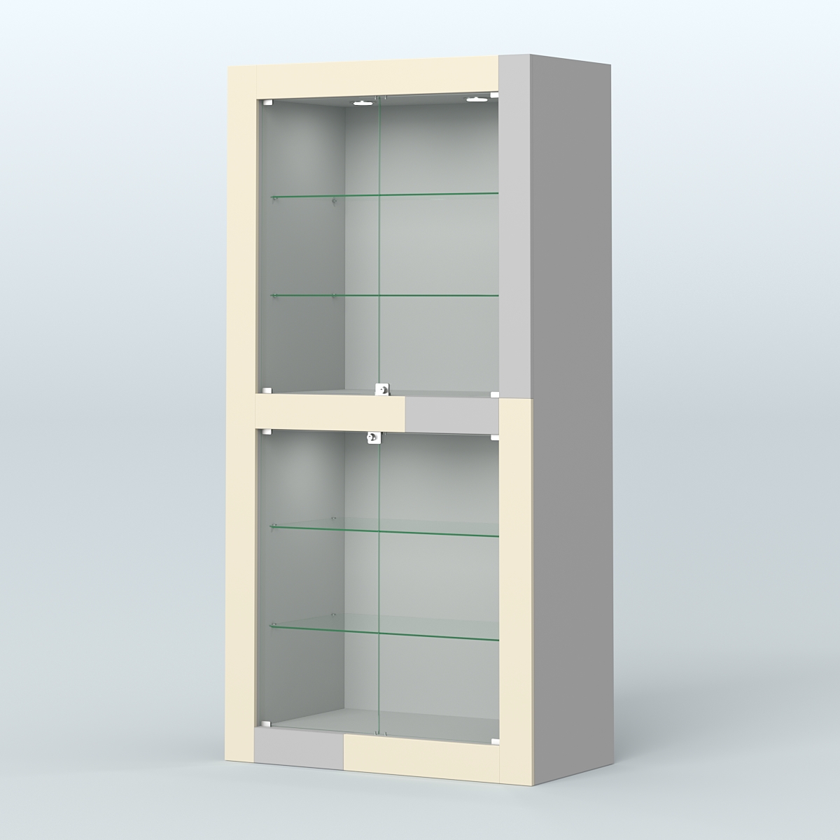 Витрина "Фаберлинк" №1 Серый + Крем Вайс