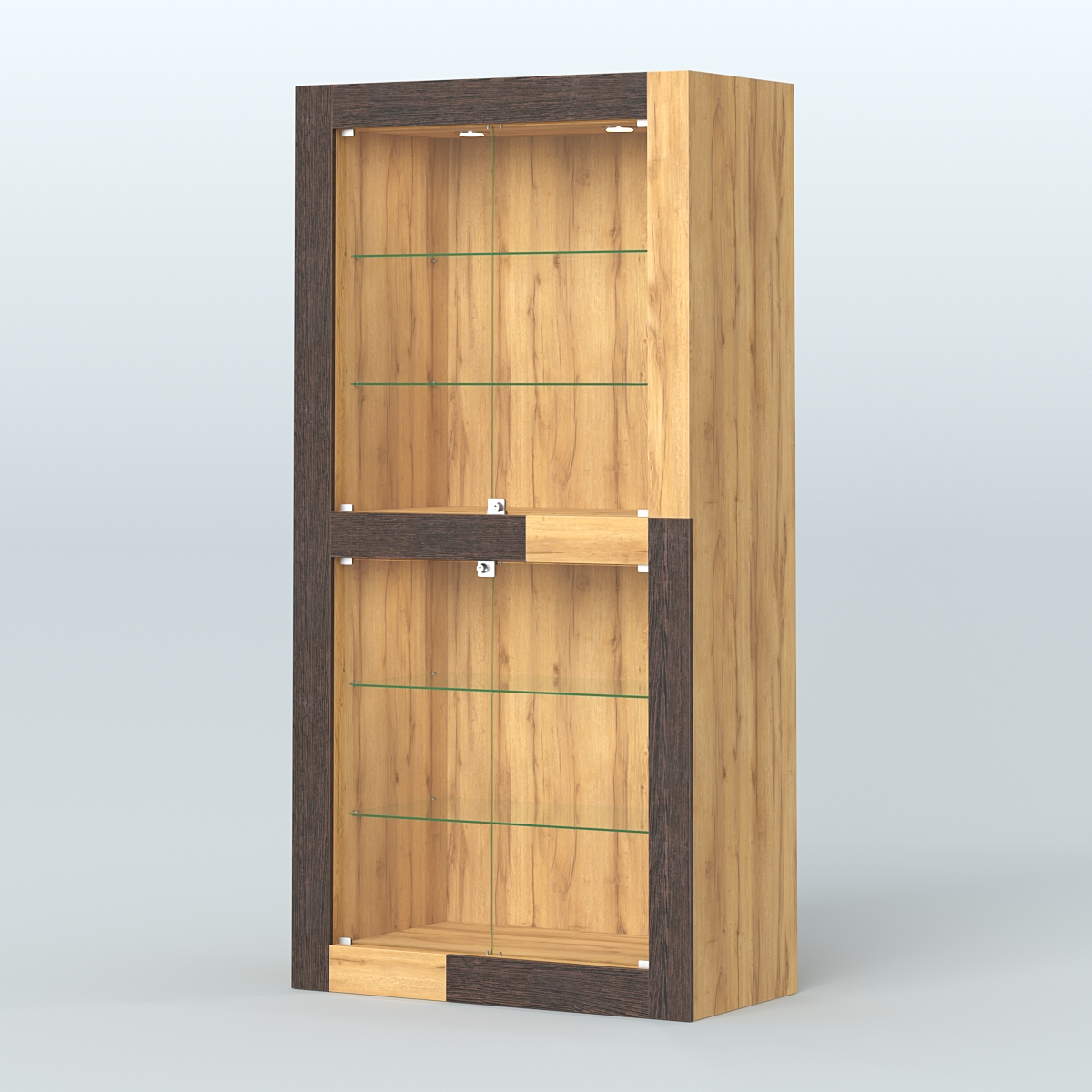 Витрина "Фаберлинк" №1 Дуб Золотистый + Дуб Венге