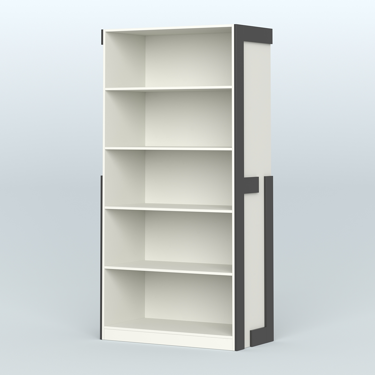 Стеллаж "Фаберлинк" Белый и Черный