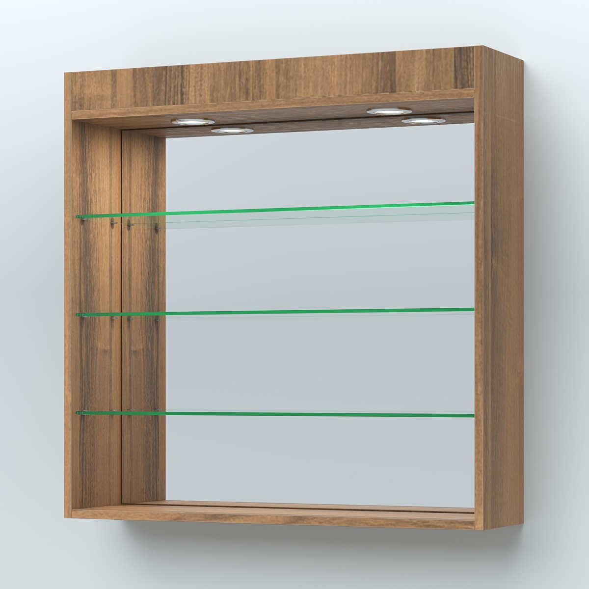 Витрина настенная "Фаберлинк" Орех