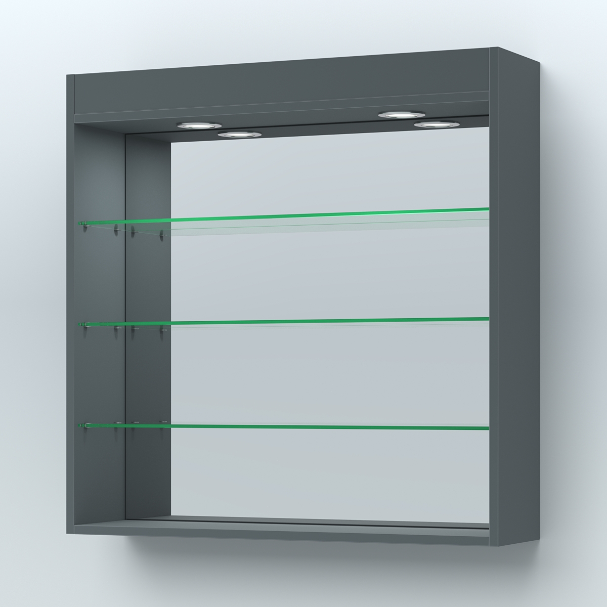 Витрина настенная "Фаберлинк" Темно-Серый