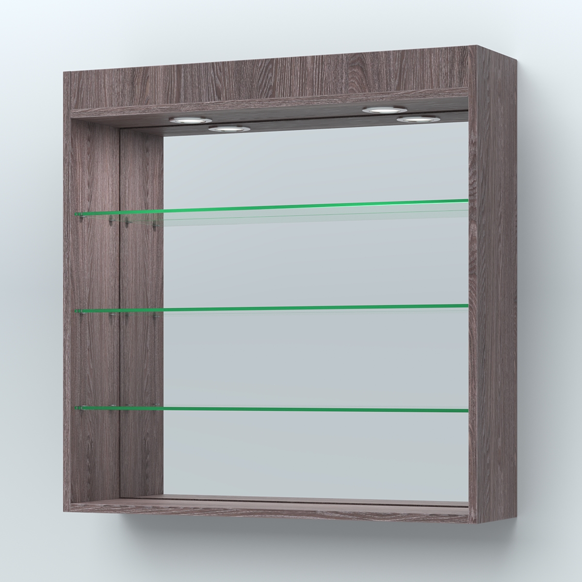 Витрина настенная "Фаберлинк" Ясень Анкор темный