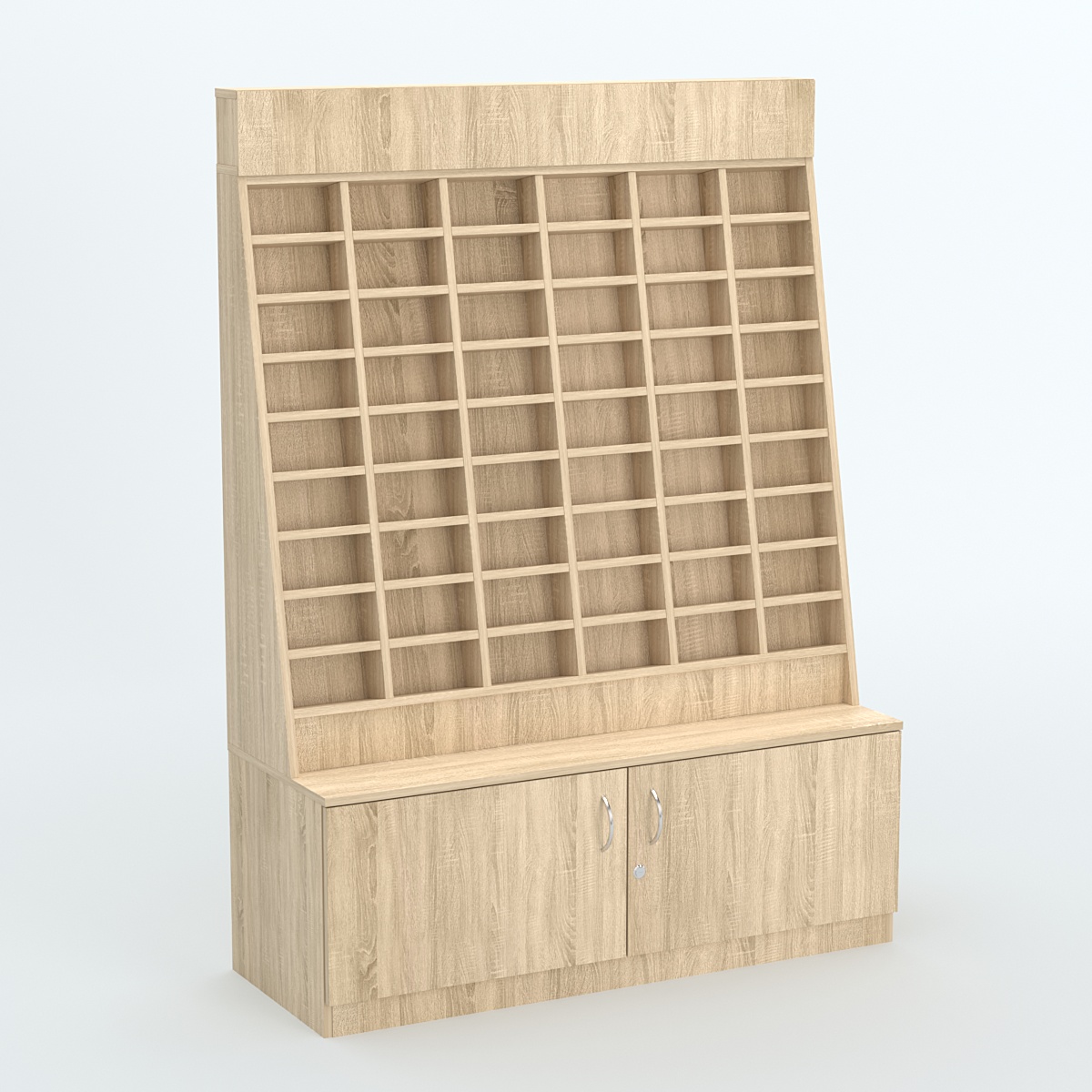 Стенд для очков №1 с накопителем Дуб Сонома