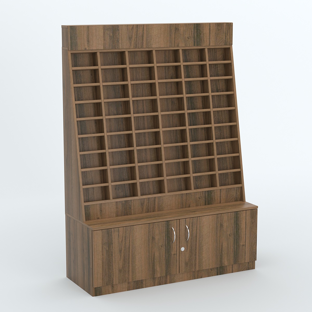 Стенд для очков №1 с накопителем Орех