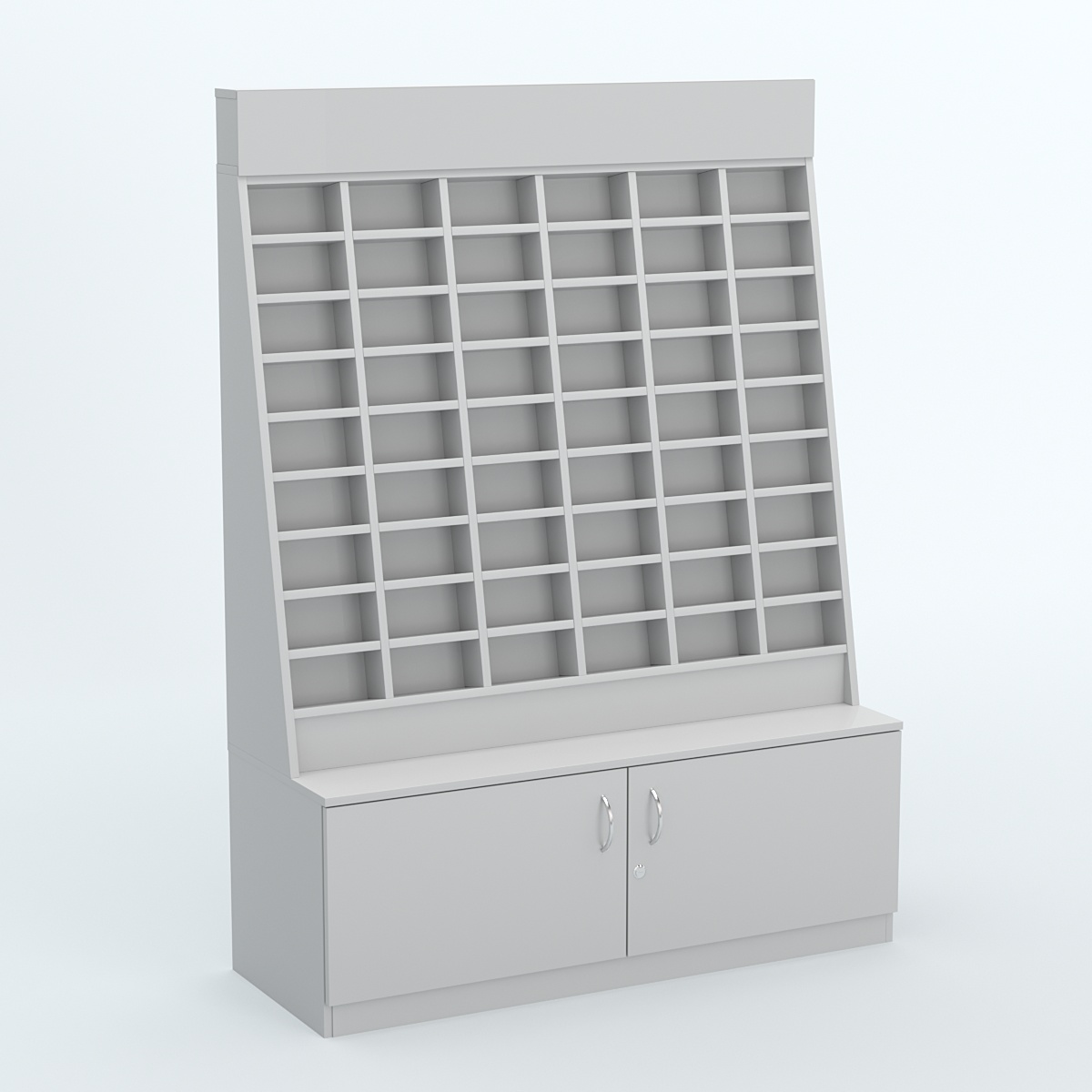 Стенд для очков №1 с накопителем Серый