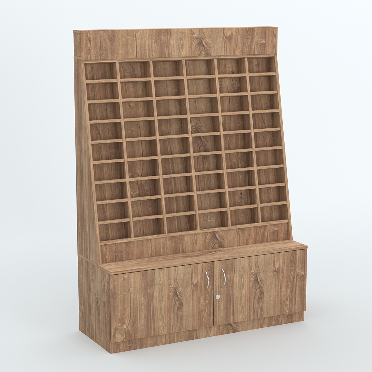 Стенд для очков №1 с накопителем Дуб Канзас коричневый