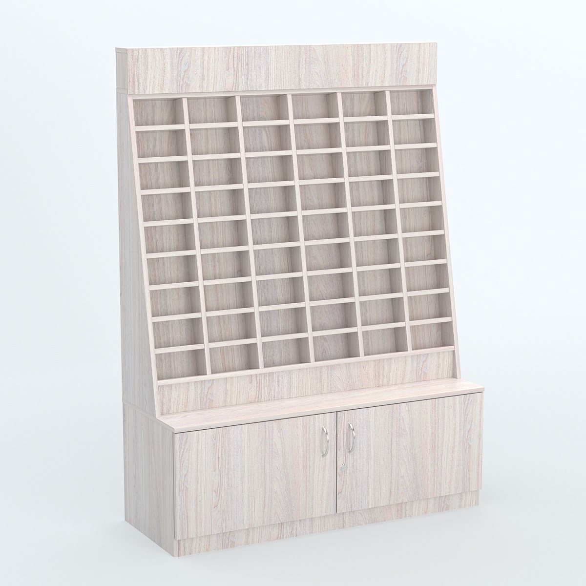 Стенд для очков №1 с накопителем Ясень Анкор светлый