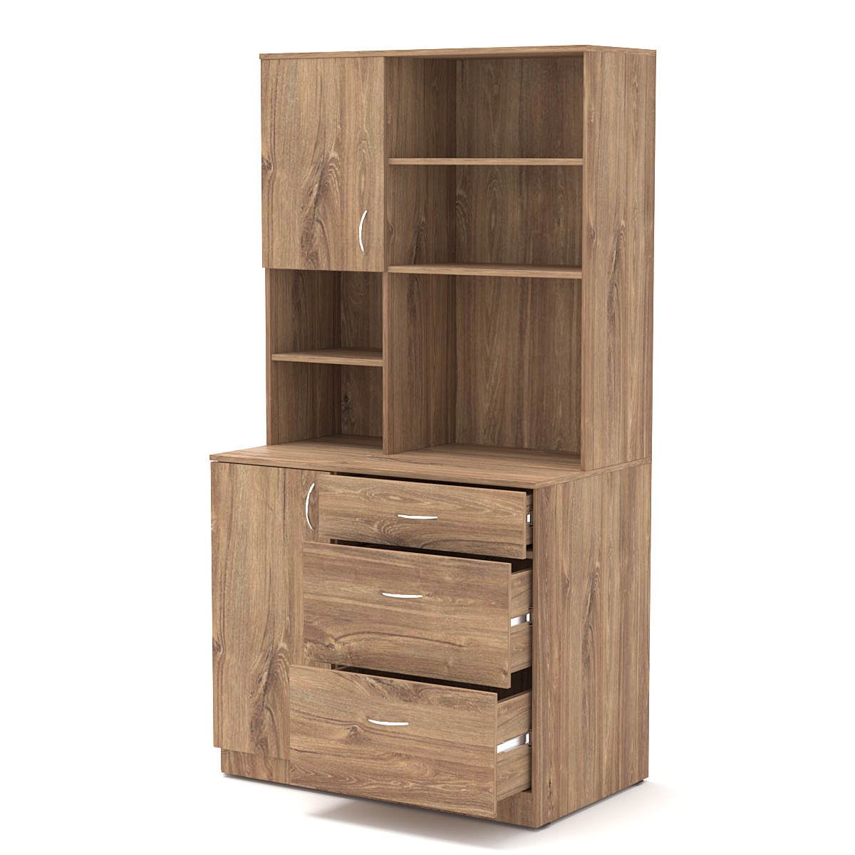 Офисная мини-кухня ВЕКТОР №5 Дуб Канзас коричневый