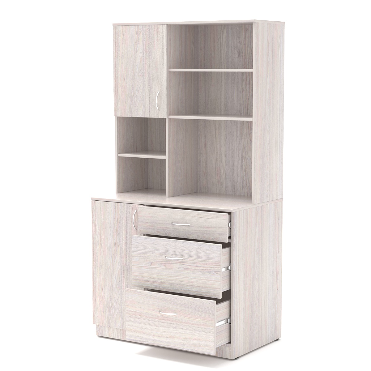 Офисная мини-кухня ВЕКТОР №5 Ясень Анкор светлый