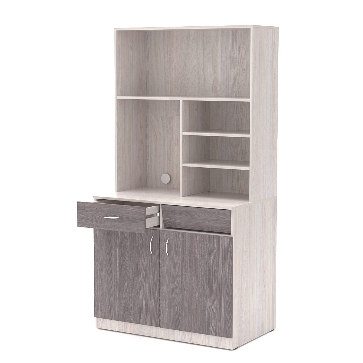 Офисная мини-кухня ВЕКТОР №6 Ясень Анкор светлый + Ясень Анкор темный